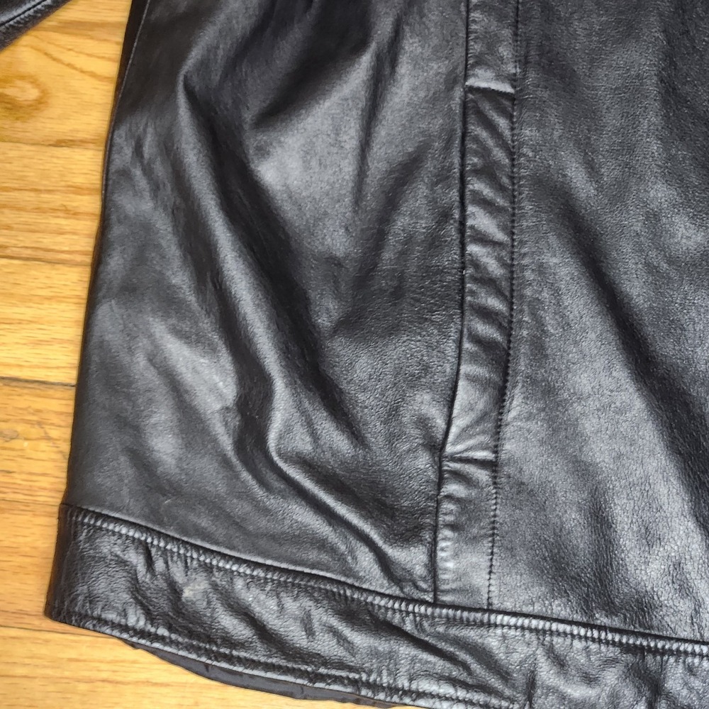 Vintage Wilsons M.Julian Leather Jacket Mens 3XL Black Full Zip Biker Pockets - Picture 7 of 16